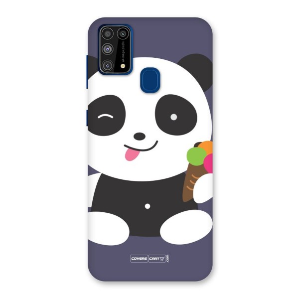 Cute Panda Blue Back Case for Galaxy F41