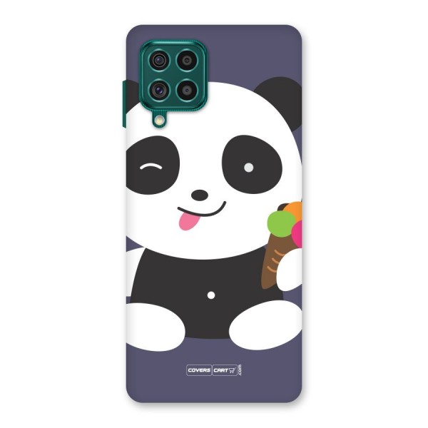 Cute Panda Blue Back Case for Galaxy F62