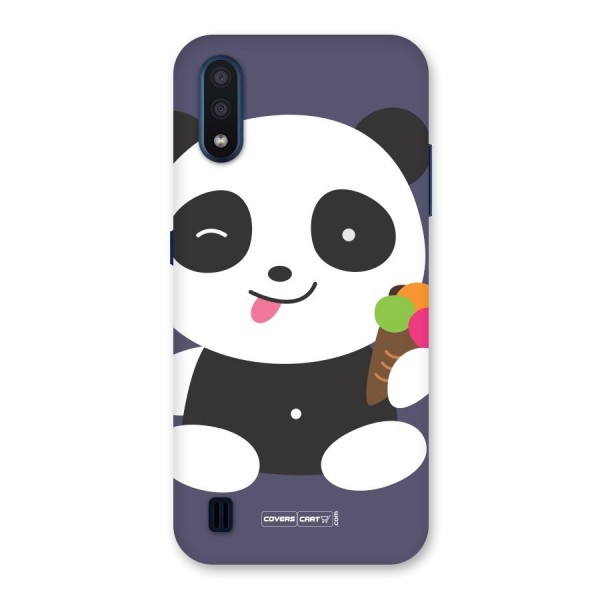 Cute Panda Blue Back Case for Galaxy M01