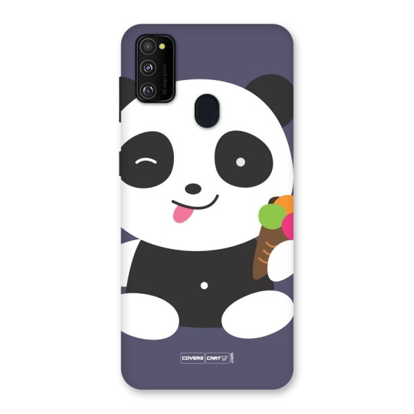 Cute Panda Blue Back Case for Galaxy M21