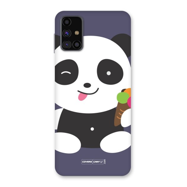 Cute Panda Blue Back Case for Galaxy M31s