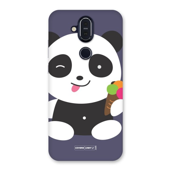 Cute Panda Blue Back Case for Nokia 8.1