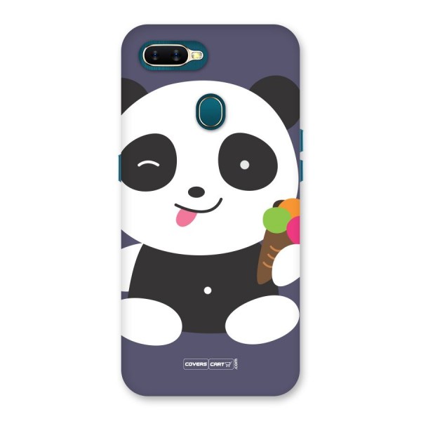 Cute Panda Blue Back Case for Oppo A12