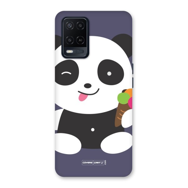 Cute Panda Blue Back Case for Oppo A54