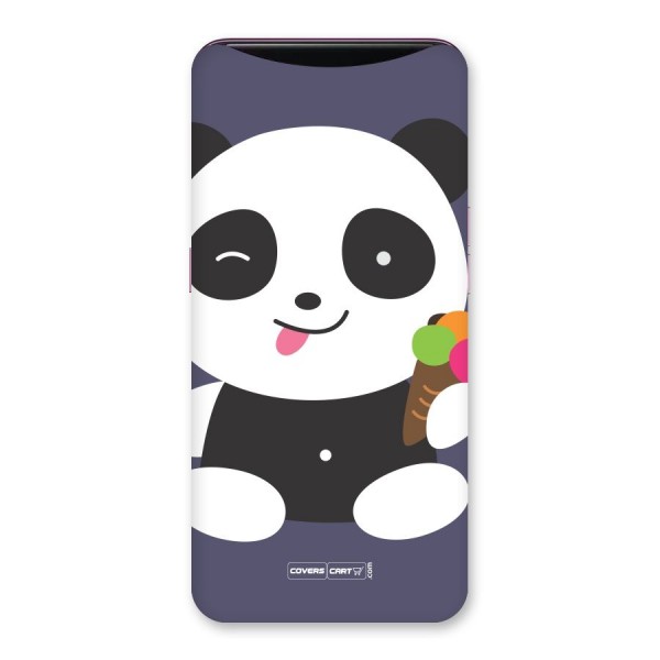 Cute Panda Blue Back Case for Oppo Find X