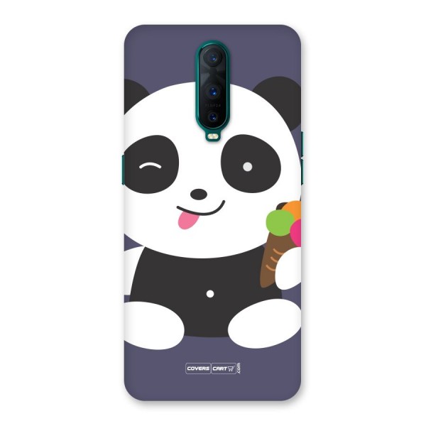 Cute Panda Blue Back Case for Oppo R17 Pro