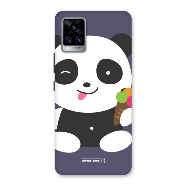 Cute Panda Blue Back Case for Vivo V20 Pro