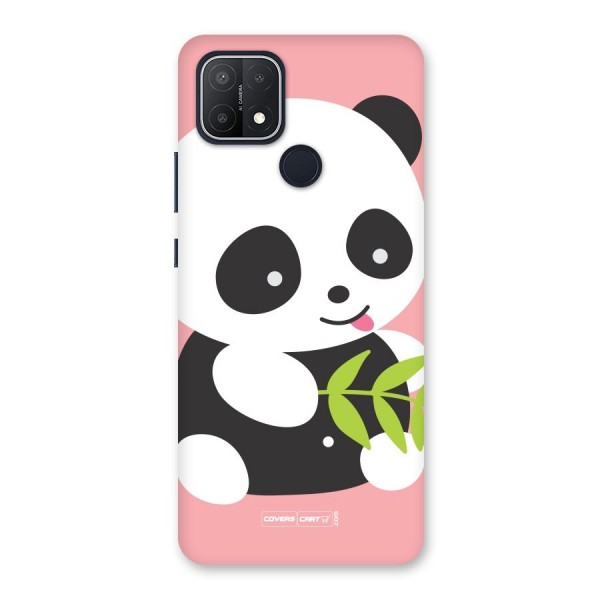 Cute Panda Pink Back Case for Oppo A15s