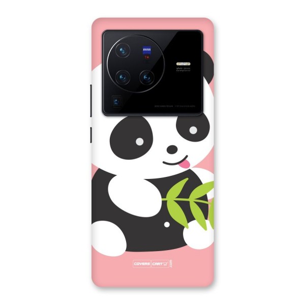 Cute Panda Pink Back Case for Vivo X80 Pro