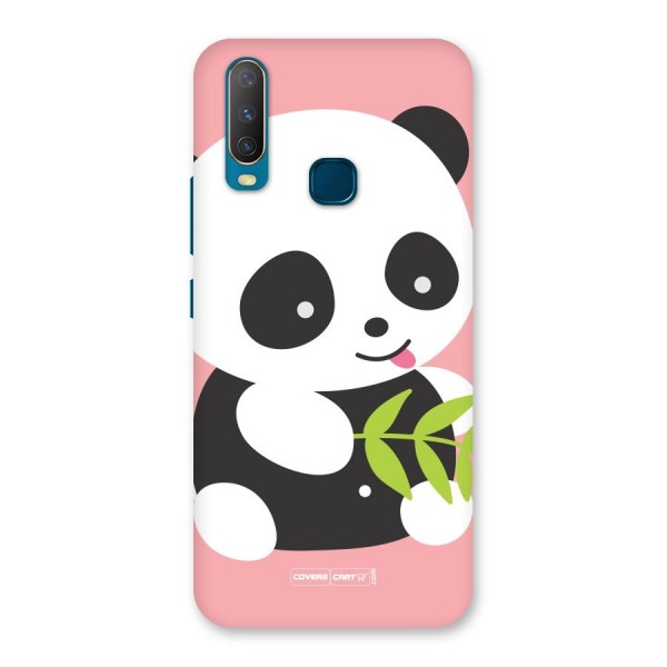 Cute Panda Pink Back Case for Vivo Y12