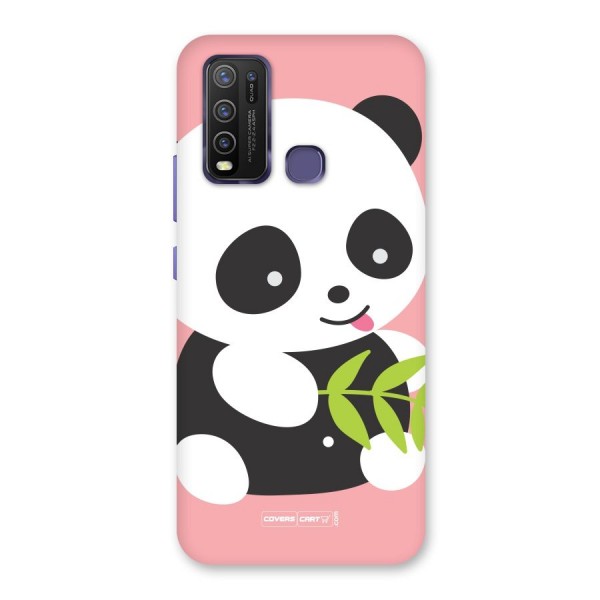 Cute Panda Pink Back Case for Vivo Y30