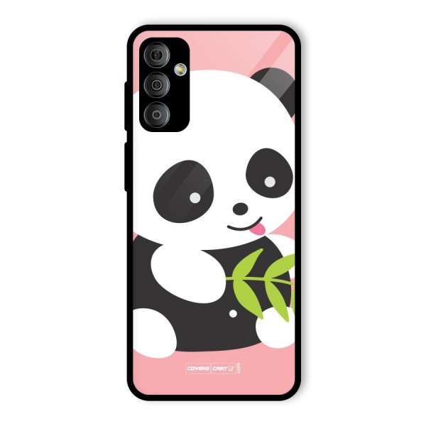 Cute Panda Pink Glass Back Case for Galaxy F23