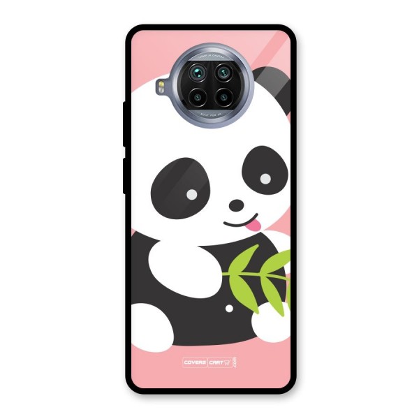 Cute Panda Pink Glass Back Case for Mi 10i