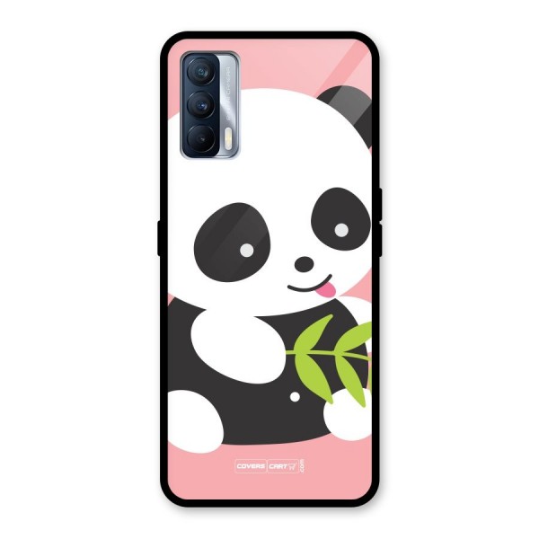 Cute Panda Pink Glass Back Case for Realme X7