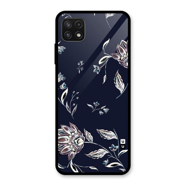 Cute Petals Glass Back Case for Galaxy A22 5G