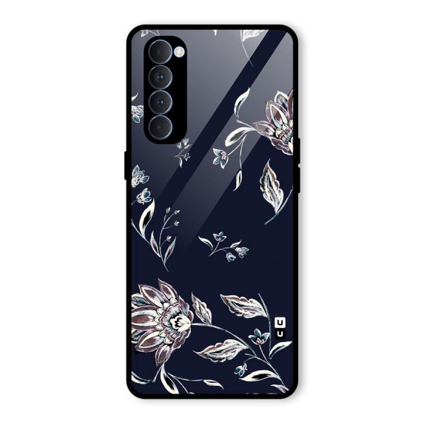 Cute Petals Glass Back Case for Oppo Reno4 Pro