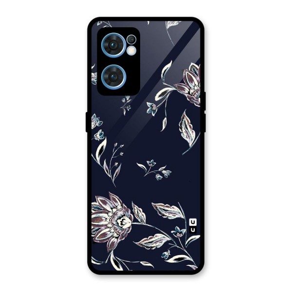 Cute Petals Glass Back Case for Oppo Reno7 5G