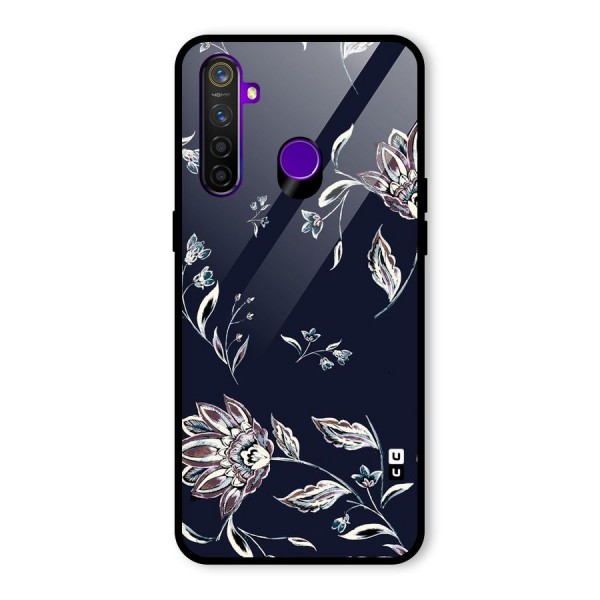 Cute Petals Glass Back Case for Realme 5 Pro