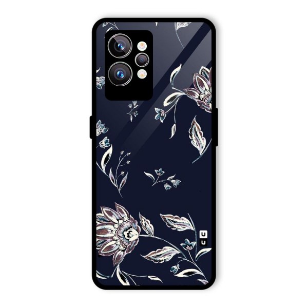 Cute Petals Glass Back Case for Realme GT2 Pro