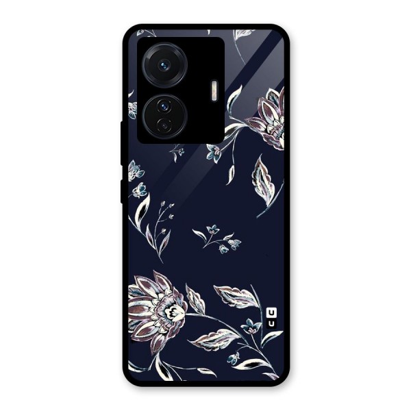 Cute Petals Glass Back Case for Vivo T1 Pro