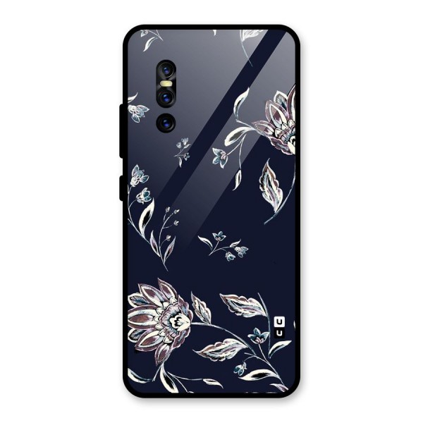 Cute Petals Glass Back Case for Vivo V15 Pro