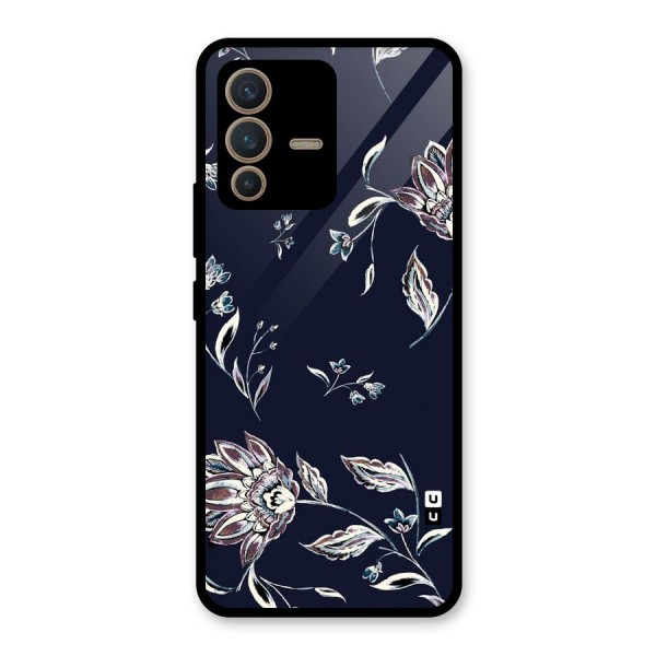 Cute Petals Glass Back Case for Vivo V23 5G