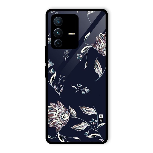 Cute Petals Glass Back Case for Vivo V23 Pro