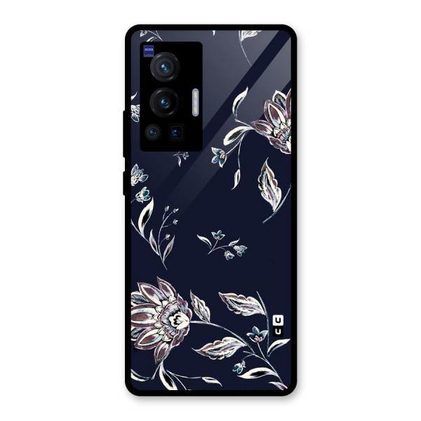 Cute Petals Glass Back Case for Vivo X70 Pro