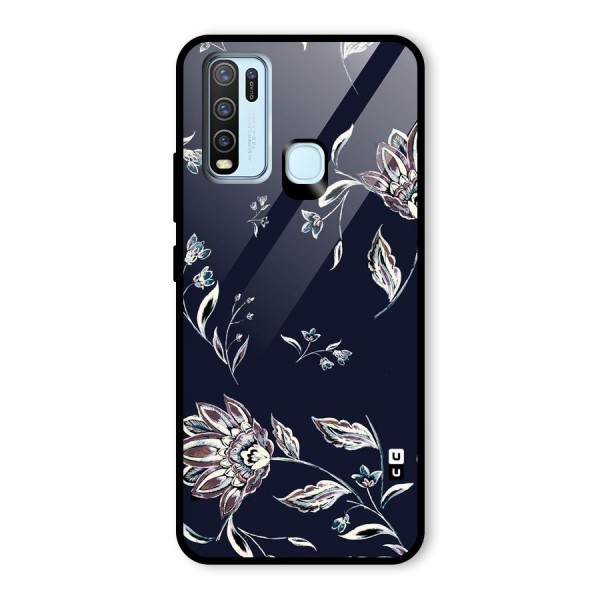 Cute Petals Glass Back Case for Vivo Y30