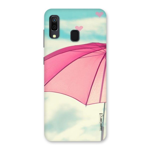 Cute Pink Umbrella Back Case for Galaxy A20