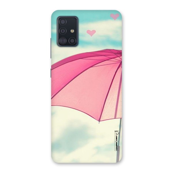 Cute Pink Umbrella Back Case for Galaxy A51