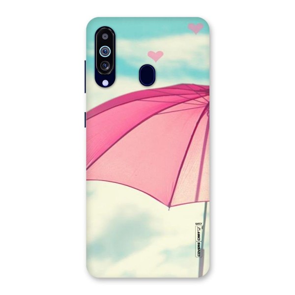 Cute Pink Umbrella Back Case for Galaxy A60