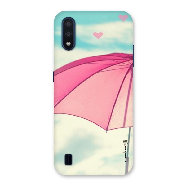 Cute Pink Umbrella Back Case for Galaxy M01