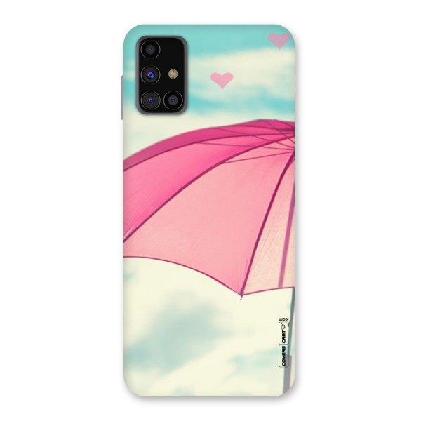 Cute Pink Umbrella Back Case for Galaxy M31s