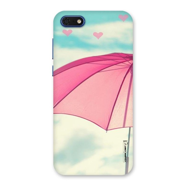 Cute Pink Umbrella Back Case for Honor 7s