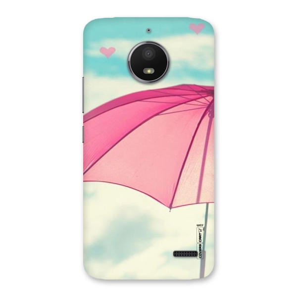 Cute Pink Umbrella Back Case for Moto E4