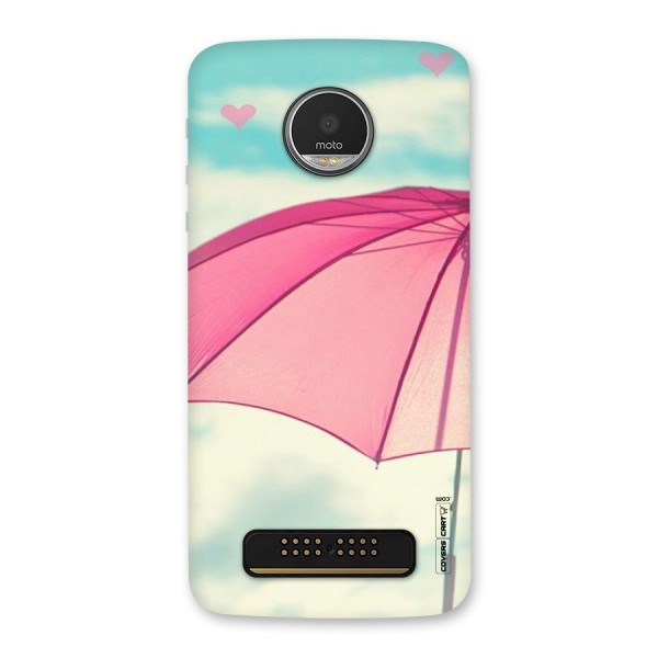 Cute Pink Umbrella Back Case for Moto Z Play