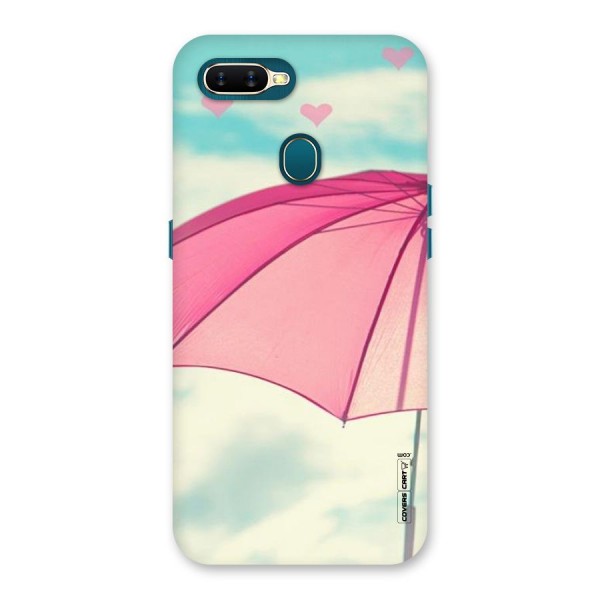 Cute Pink Umbrella Back Case for Oppo A12