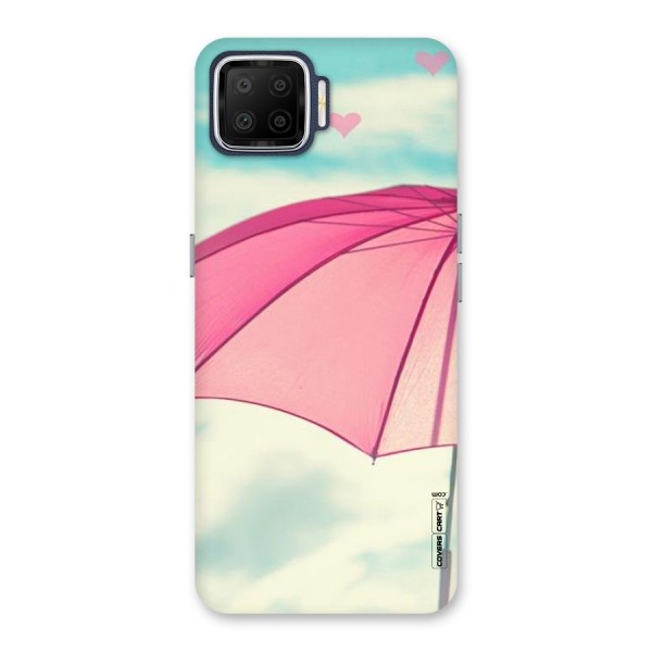 Cute Pink Umbrella Back Case for Oppo F17