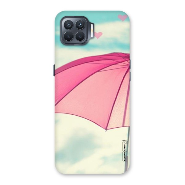 Cute Pink Umbrella Back Case for Oppo F17 Pro