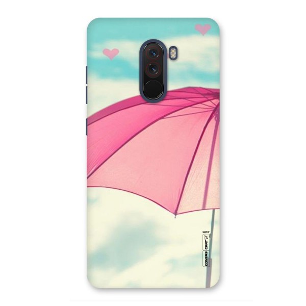 Cute Pink Umbrella Back Case for Poco F1