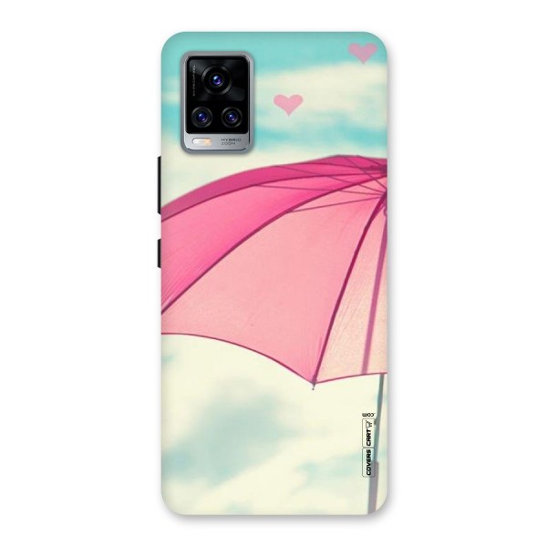 Cute Pink Umbrella Back Case for Vivo V20 Pro