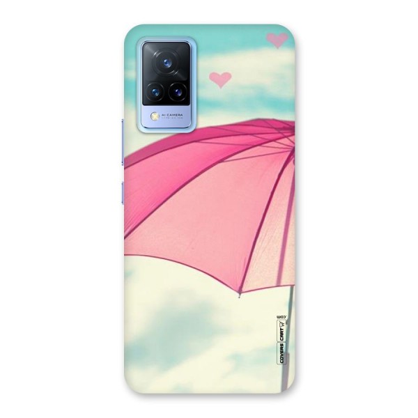 Cute Pink Umbrella Back Case for Vivo V21 5G