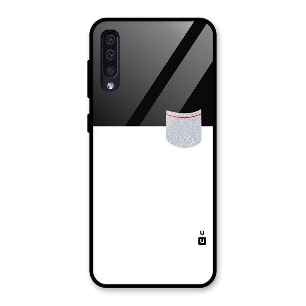 Cute Pocket Simple Glass Back Case for Galaxy A50s