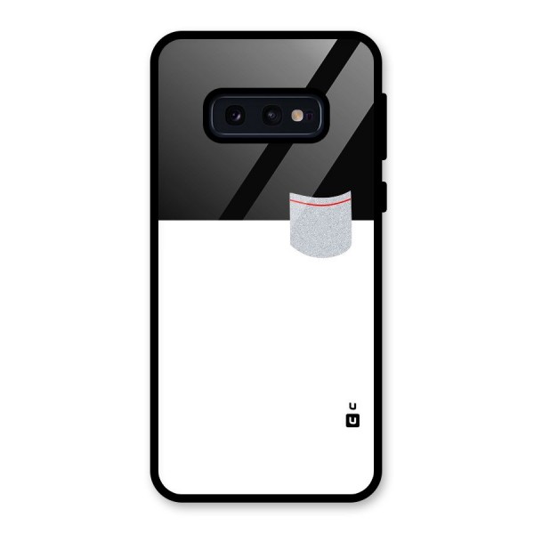 Cute Pocket Simple Glass Back Case for Galaxy S10e