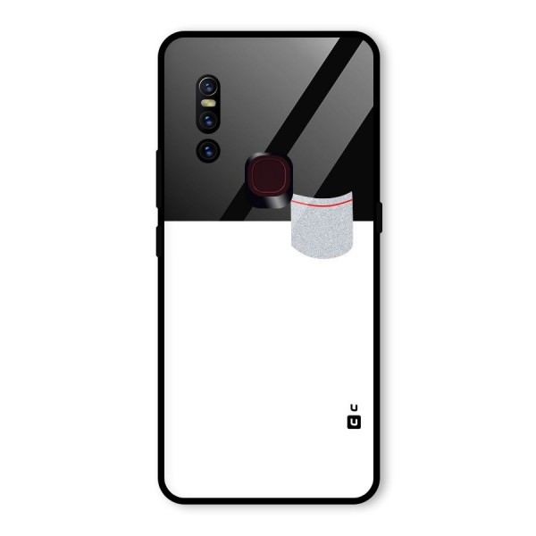 Cute Pocket Simple Glass Back Case for Vivo V15