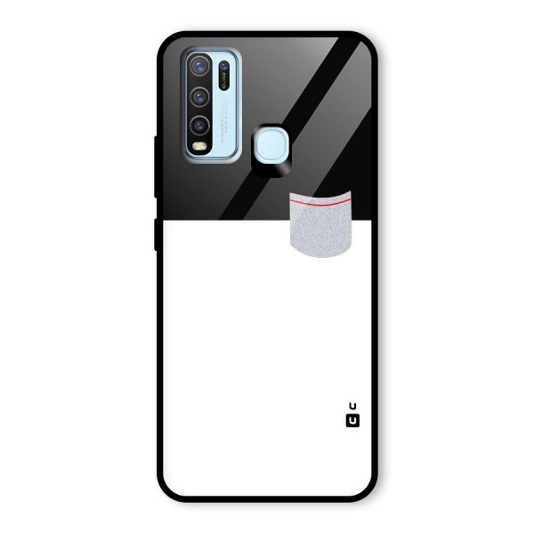 Cute Pocket Simple Glass Back Case for Vivo Y30