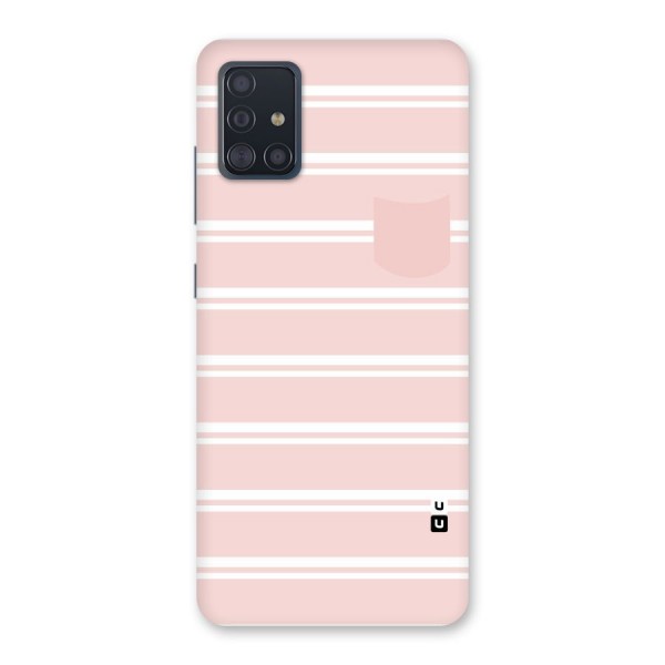 Cute Pocket Striped Back Case for Galaxy A51