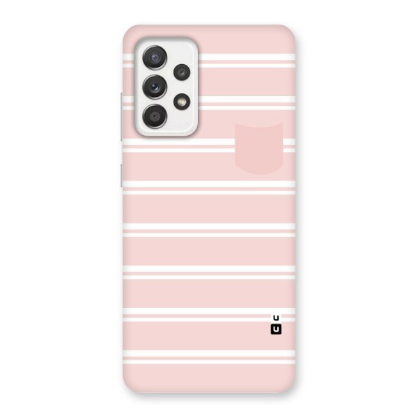 Cute Pocket Striped Back Case for Galaxy A52