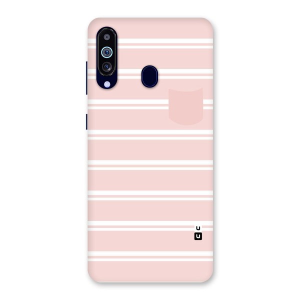 Cute Pocket Striped Back Case for Galaxy A60